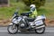 South Australian Police officer riding a BWM Police motorcycle