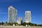 South Beach residential buildings in Miami Beach, Florida.