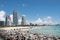 South Beach skyline, shot from South Pointe, Miami Beach, Florida, USA