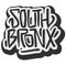 South Bronx New York Usa Hip Hop Related Tag Graffiti Influenced Label Sign Logo Lettering for t-shirt or sticker on