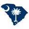 South Carolina Map flag