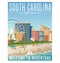 South Carolina travel poster or sticker