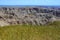 South Dakota Badlands vista overlooking the vast rocky landscape.