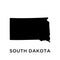 South Dakota map icon vector trendy