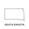 South Dakota map icon vector trendy