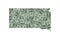 South Dakota State Map Outline and United States Money Concept, Hundred Dollar Bills