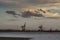 South gare sunset with industrial background.