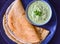 South Indian breakfast -Dosa chutney