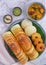 South Indian breakfast -Idli Dosa vada chutney