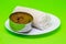South Indian breakfast puttu and kadala or chana masala