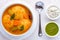 South Indian cuisine- Idli sambhar and chutney