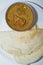 South Indian Dosa with chicken curry, Very popular breakfast in Tamil Nadu