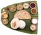 South indian lunch on banana leaf + clipping mask