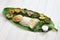 South indian meals served on banana leaf