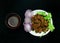 South indian Style Spicy beef fry with black tea