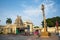 South Indian Style Temple, Jaya Vijaya Gate in front of Mysore Palace, Karnataka, India