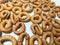 South indian traditional snack item, Kodubale or Chegodilu or Ring murukku isolated on white background in white plate