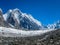 South Inilchek glacier at Tian Shan mountains