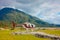 SOUTH ISLAND, NEW ZEALAND- MAY 25, 2017: A helicopter ready to take tourists to a glacier in the South Island of New