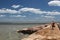 The south jetty of Port Aransas, Texas