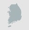 South Korea country map with creative dots vector