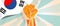 South Korea fight and protest independence struggle rebellion show symbolic strength with hand fist illustration and