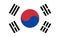 South korea flag. Korean national icon. Symbol of yinyang on flag. Emblem of republic of south korea and seoul. Illustration for