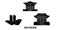 South Korea, Incheon flat travel skyline set. South Korea, Incheon black city vector illustration, symbol, travel sights