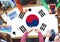 South Korea National Flag Business Team Meeting Concept