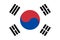 South Korea vector flag. Official flag of South Korea. Seoul