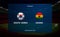 South Korea vs Ghana. Football scoreboard broadcast graphic