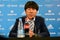 South Korean national football team coach Shin Tae-yong at a press conference following international test match against Russia v