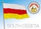 South Ossetia official national flag and coat of arms, europe