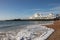 South parade pier in southsea, Portsmouth with the sea and a pebble beach