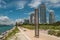 South Pointe Park in Miami Beach. Ocean Walkway. Beautiful city in Florida USA.