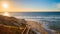 South Port beach with people at Port Noarlunga