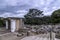 South Propylaeum restored building with the two frescoes at the archaeological site of Knossos in Heraklion