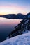 South Rim Winter Sky Sunst Mount Scott Crater Lake Oregon