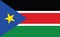 South Sudan flag vector graphic. Rectangle South Sudanese flag illustration. South Sudan country flag is a symbol of freedom,