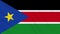 South Sudan flag waving cloth, background loop