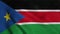 South Sudan flag waving in the wind. Seamless loop with highly detailed fabric texture