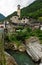 South Switzerland: Lavertezzo in the Verzasca Valley in in canton Ticino