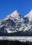 South Teton Mountain Peaks of the Grand Tetons in Grand Tetons National Park in Wyoming