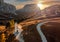 South Tyrol, Italy - The Chapel of San Maurizio Cappella Di San Maurizio at the Passo Gardena Pass in the Italian Dolomites