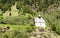 South Tyrol, Ridnaun Valley. Small chapel in the mountains in the green
