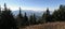 South view from the summit of Lysa hora mountain in Beskydy mountains