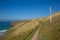 South west coast path sign between Perranporth and Holywell Bay