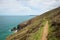 South West Coast Path south of Perranporth North Cornwall England UK