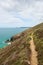 South West Coast Path south of Perranporth North Cornwall England UK