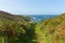 South west coast path towards Portheras Cove Cornwall located South West of St Ives between Pendeen and Morvah